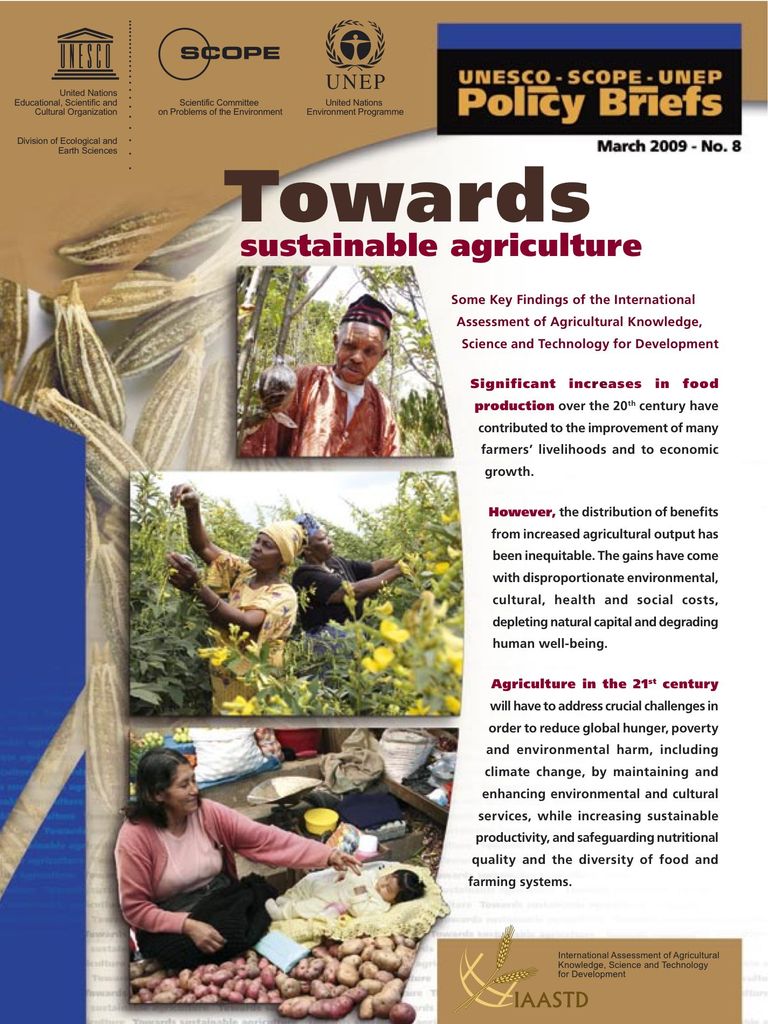 Policy brief: Towards Sustainable Agriculture