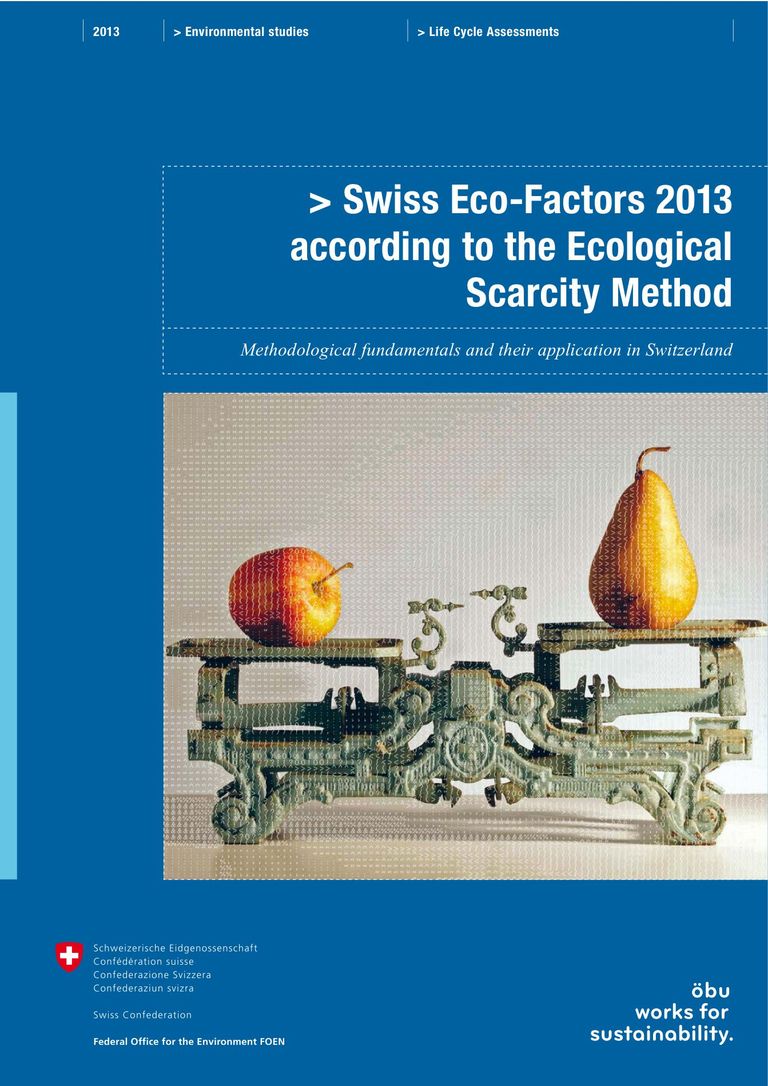 Download of the report: Swiss Eco-Factors 2013 according to the Ecological Scarcity Method