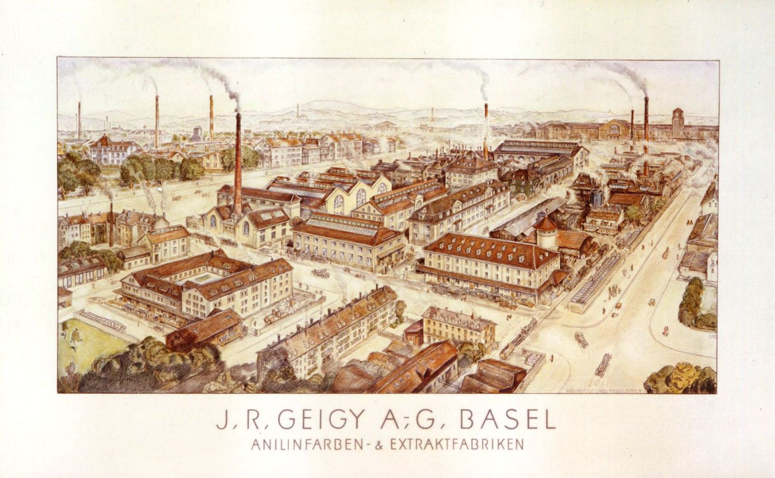 Rosental-Areal, Farblitho aus dem Jahr 1926