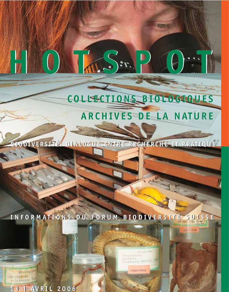 HOTSPOT 13: Collections biologiques, archives de la nature