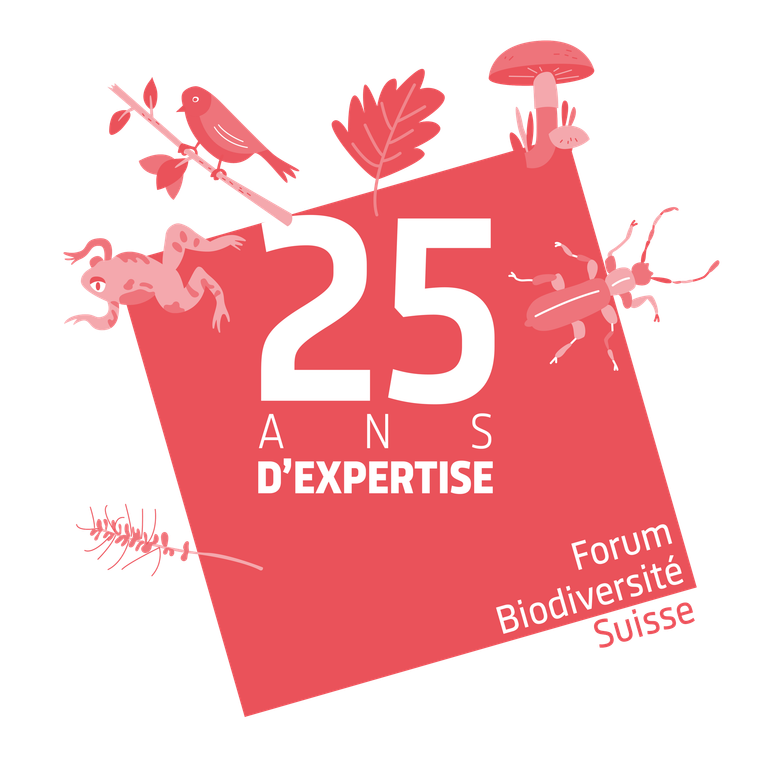 Logo 25 ans Forum Biodiversité Suisse