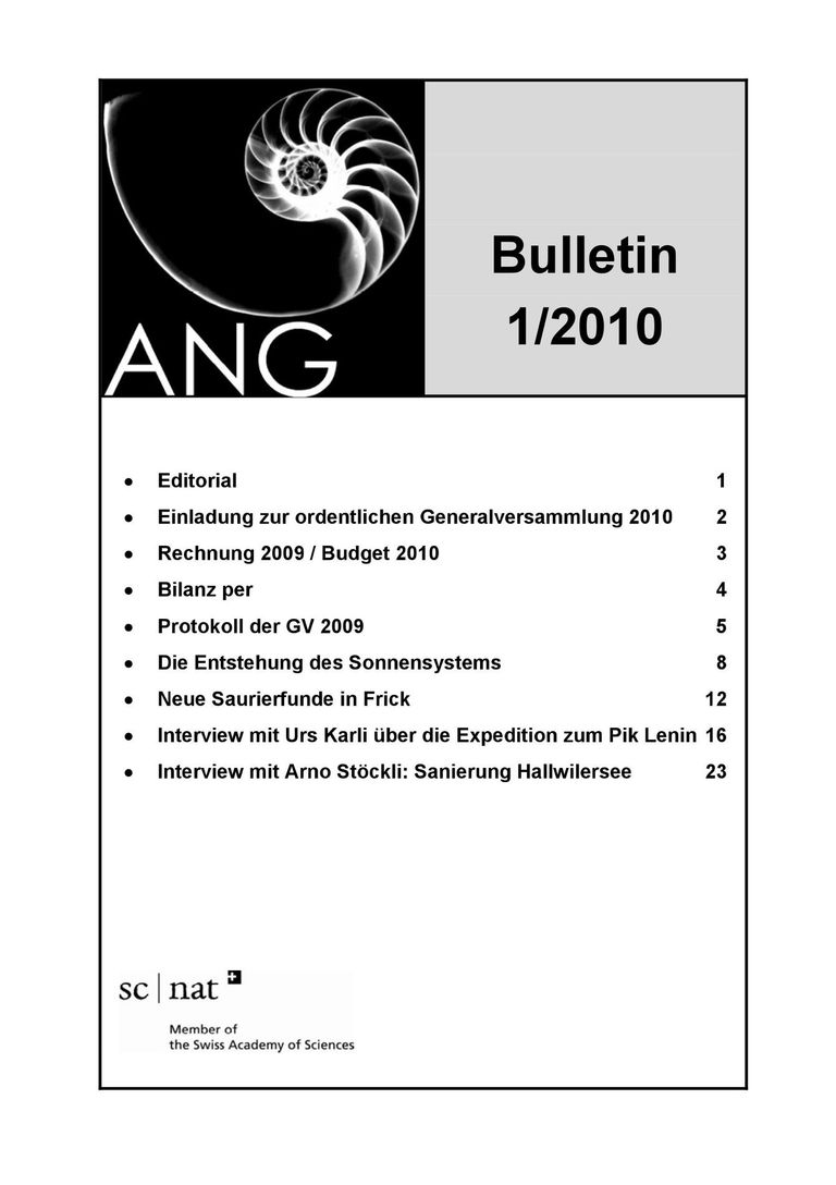 Teaser "ANG Bulletin 1/2010"
