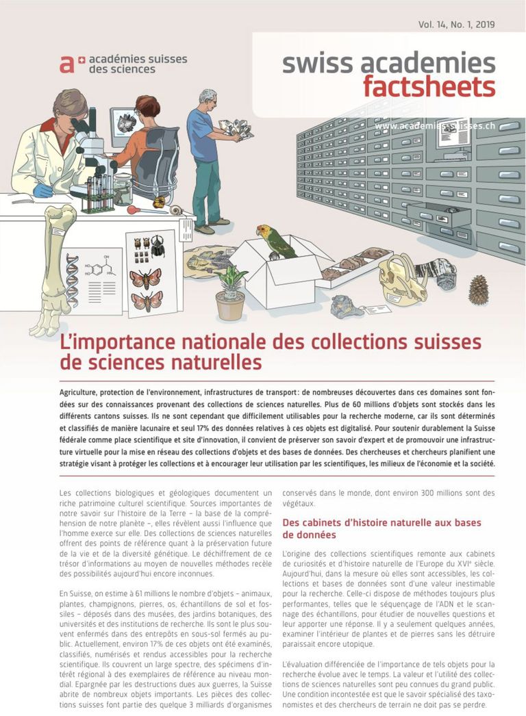 L’importance nationale des collections suisses de sciences naturelles L’importance nationale des collections suisses de sciences naturelles