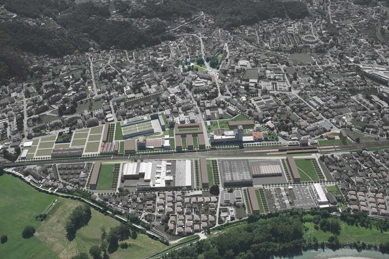 The vision of Giubiasco 2020 - 2030 shows how suburban areas can become urbanised. The key aspects of the project focusing on this suburb of Bellinzona are: buildings are oriented towards public spaces (e.g. parks, roads), business and living areas are mixed, industrial areas are repurposed. Development of agricultural land is to be avoided at all costs.