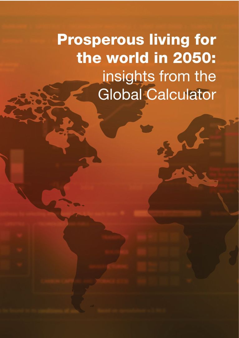 Report "Prosperous living for the world in 2050": Prosperous living for the world in 2050