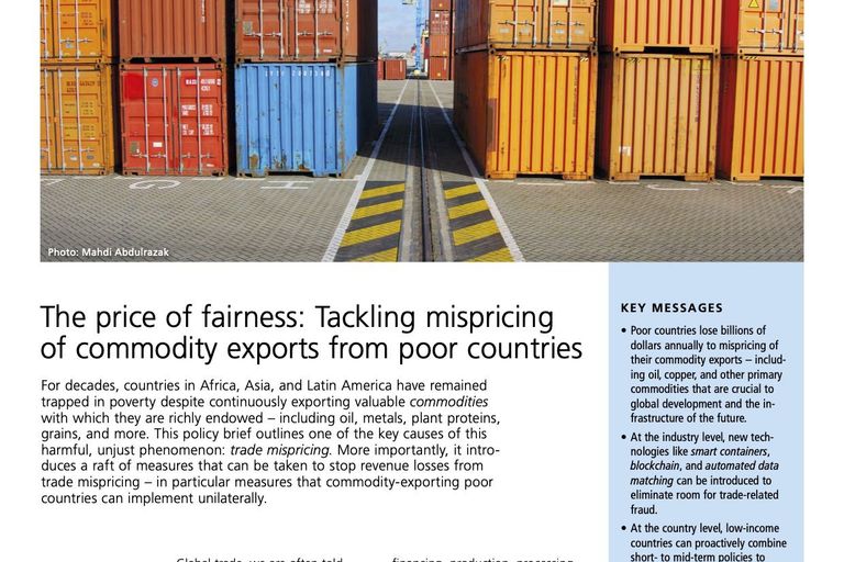 The price of fairness: Tackling mispricing of commodity exports from poor countries