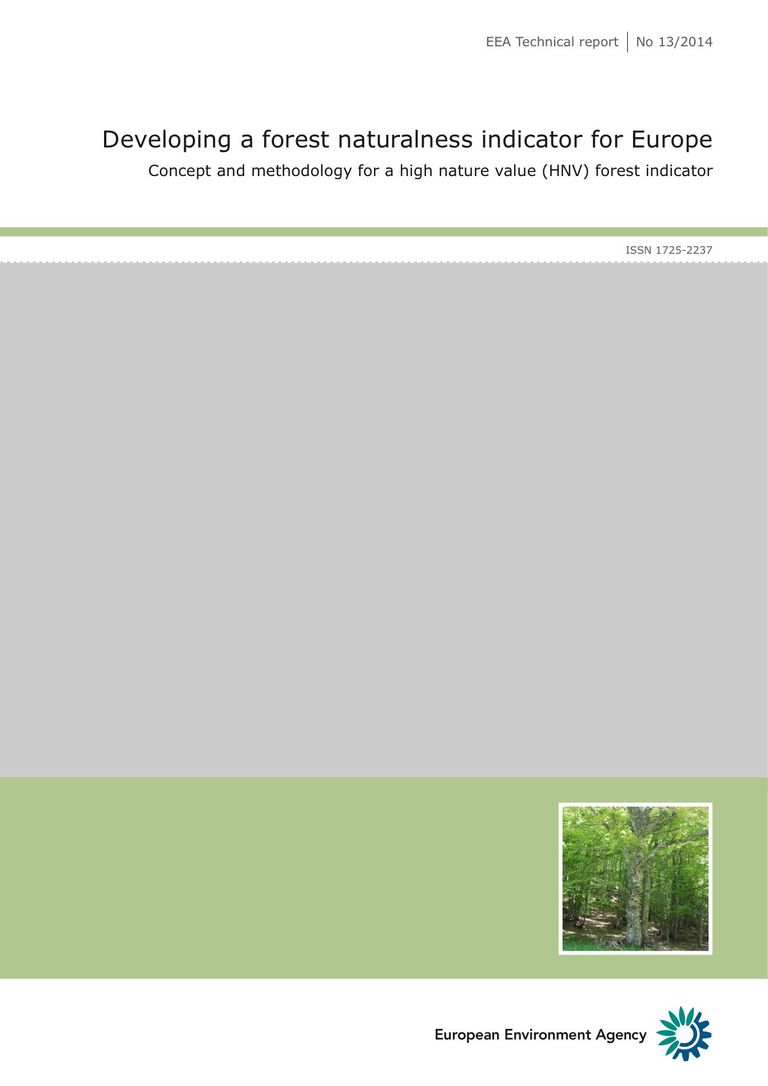 entire publication: Developing a forest naturalness indicator for Europe