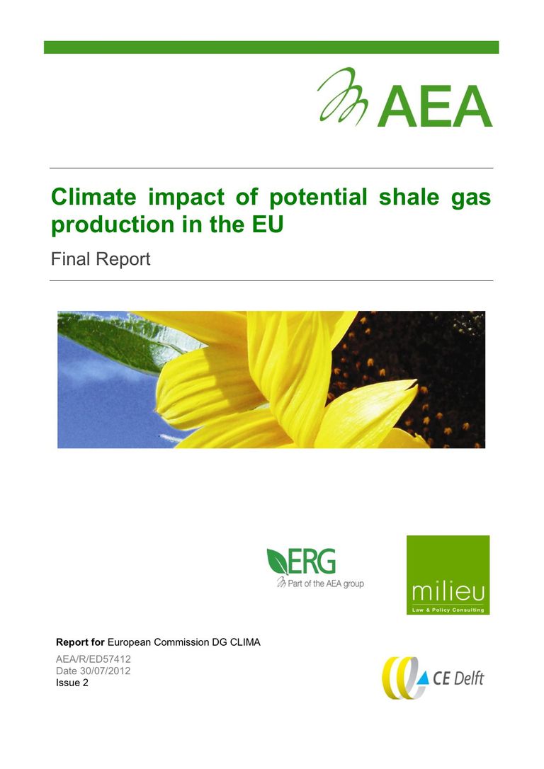 Final report: Climate impact of potential shale gas production in the EU