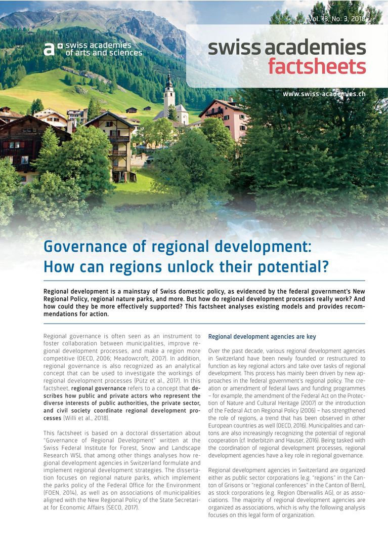 Factsheet Governance of regional development