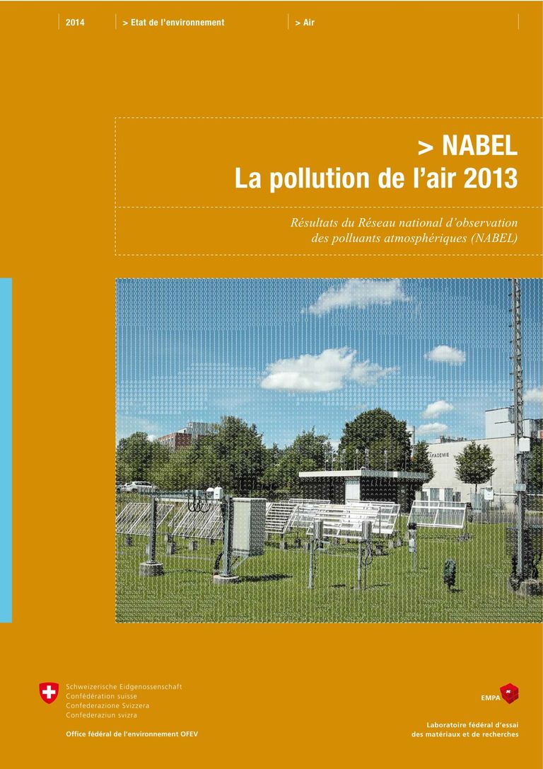 Download "NABEL- La pollution de l'air 2013": NABEL - La pollution de l'air 2013