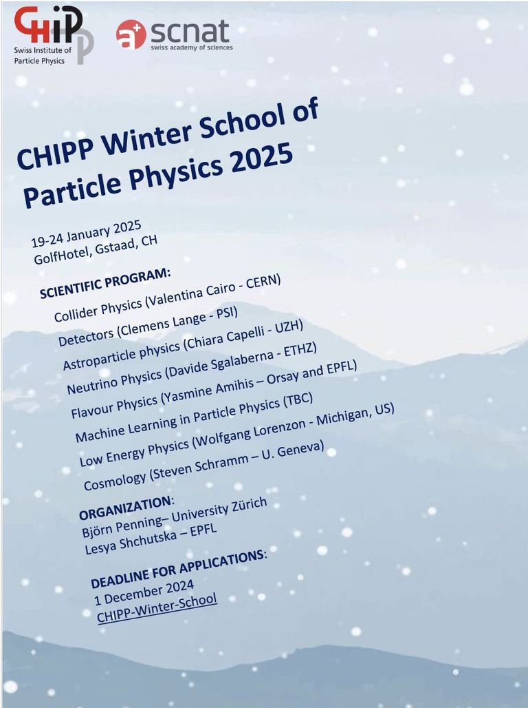 CHIPP Winter School 2025 poster CHIPP Winter School 2025 poster