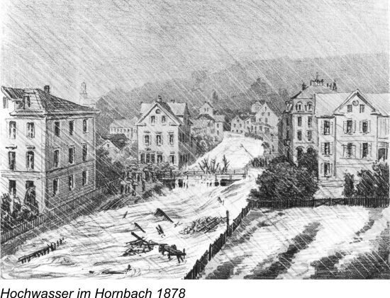 Hochwasser im Hornbach Hochwasser im Hornbach