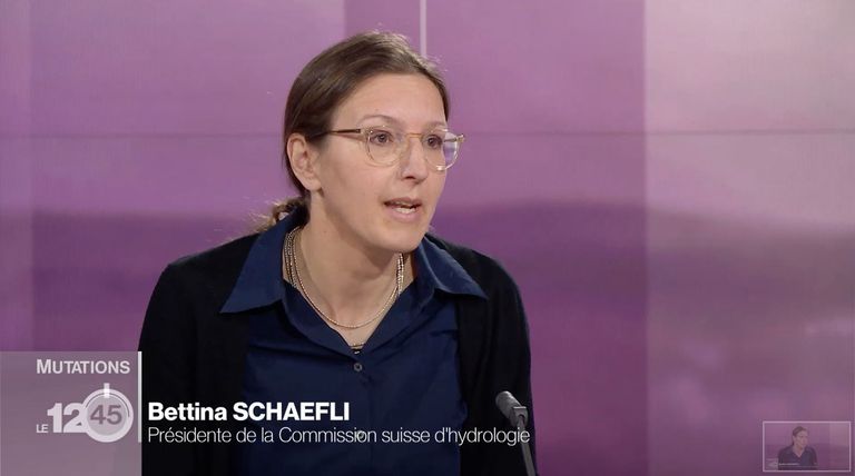 Bettina Schaefli, présidente de la Commission suisse d'hydrologie (CHy), était l’invitée du rendez-vous Mutations, consacré à la sécheresse qui sévit même en hiver. Bettina Schaefli, présidente de la Commission suisse d'hydrologie (CHy), était l’invitée du rendez-vous Mutations, consacré à la sécheresse qui sévit même en hiver.