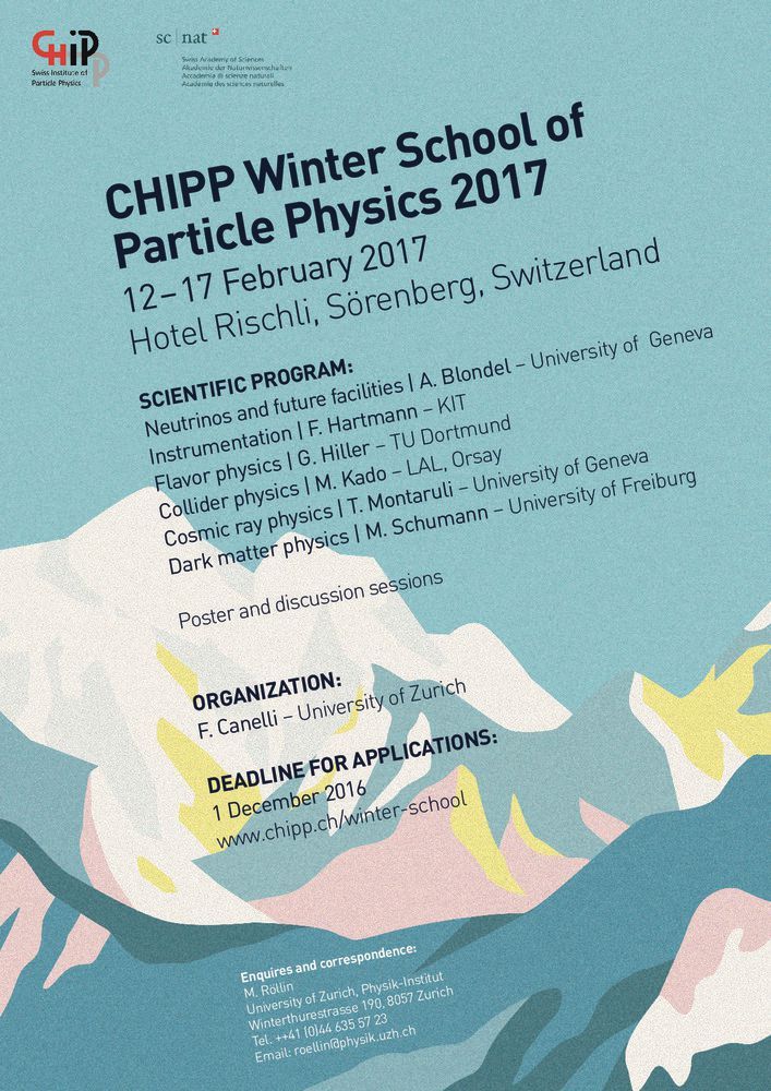 CHIPP Winter School of Particle Physics 2017: banner CHIPP Winter School of Particle Physics 2017: banner