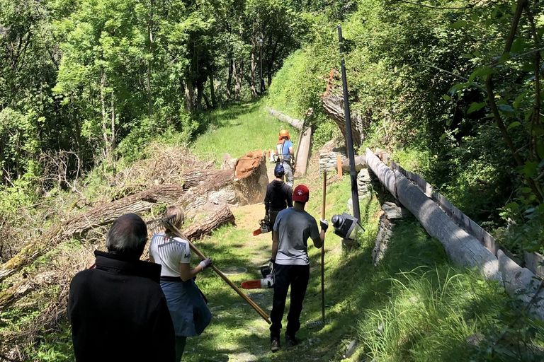 Maintaining mountain commons in Fang village, Anniviers valley, Switzerland (2025). Maintaining mountain commons in Fang village, Anniviers valley, Switzerland (2025).