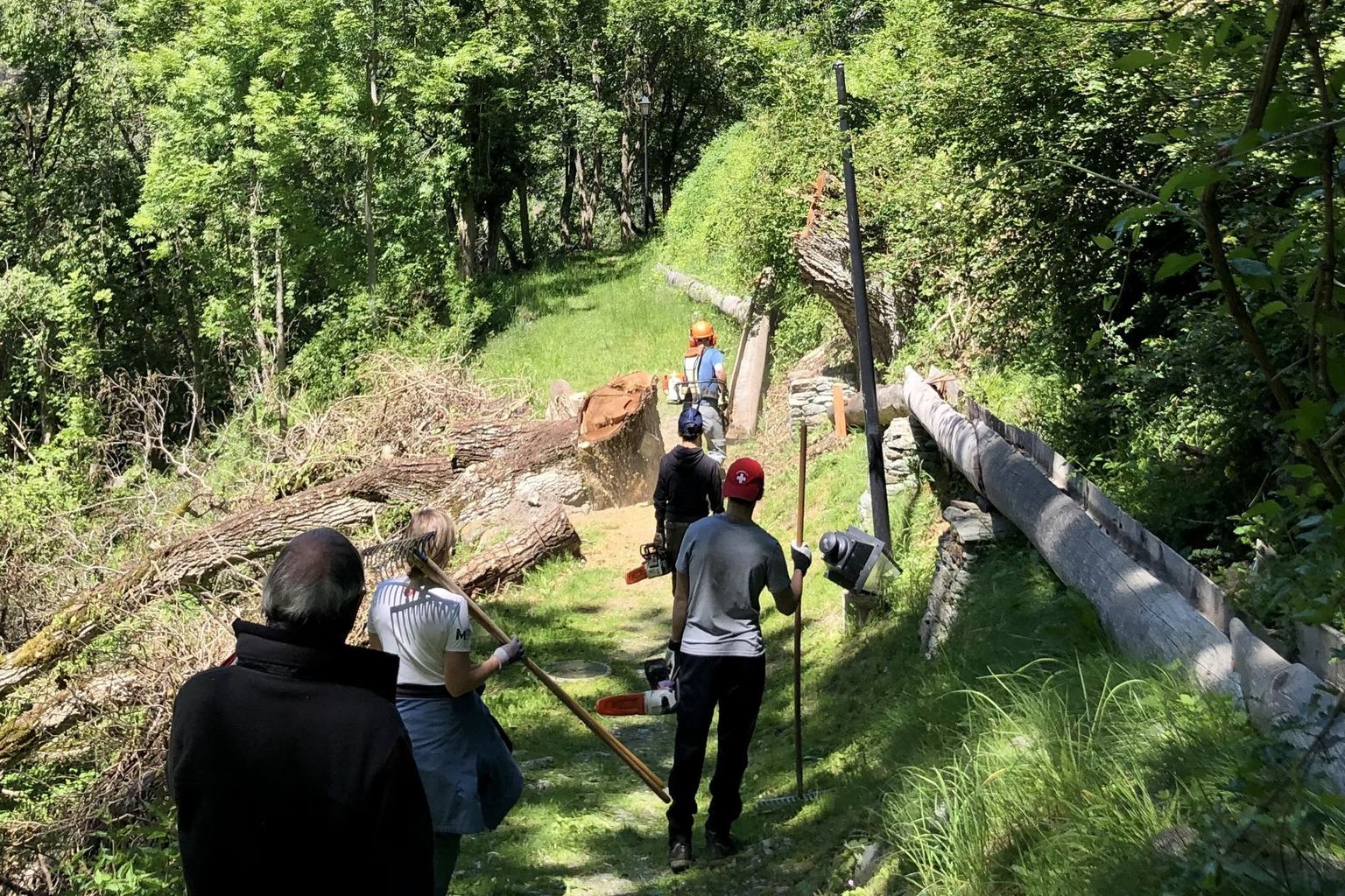 Maintaining mountain commons in Fang village, Anniviers valley, Switzerland (2025). Maintaining mountain commons in Fang village, Anniviers valley, Switzerland (2025).