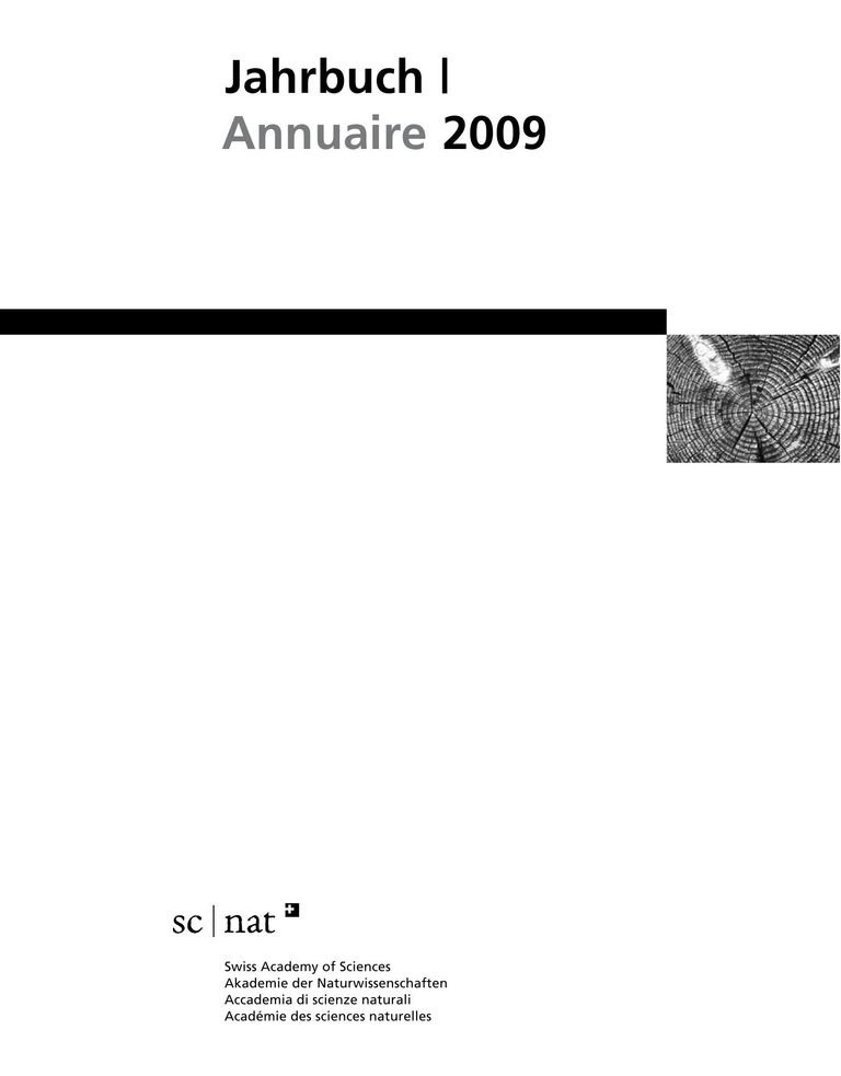 Annuaire 2009 de la SCNAT