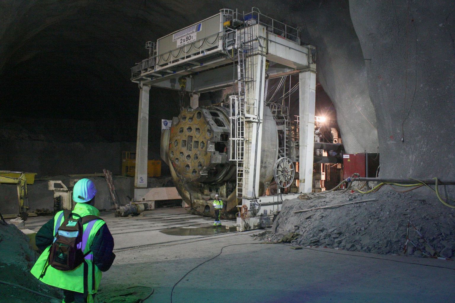 Tunneling machine after its work at AlpTransit / Ceneri (TI)