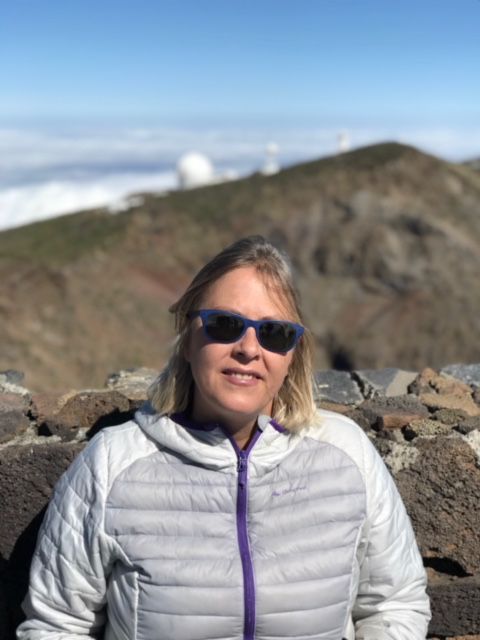 Teresa Montaruli at the northern site of CTA in La Palma. Teresa Montaruli at the northern site of CTA in La Palma.