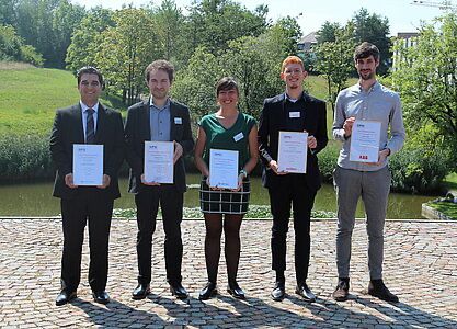 This year's award winners (from left to right): Amir H. Ghadimi, Edoardo Baldini, Ileana-Cristina Benea-Chelmus, Shadi Fatayer, Matteo Fadel. This year's award winners (from left to right): Amir H. Ghadimi, Edoardo Baldini, Ileana-Cristina Benea-Chelmus, Shadi Fatayer, Matteo Fadel.