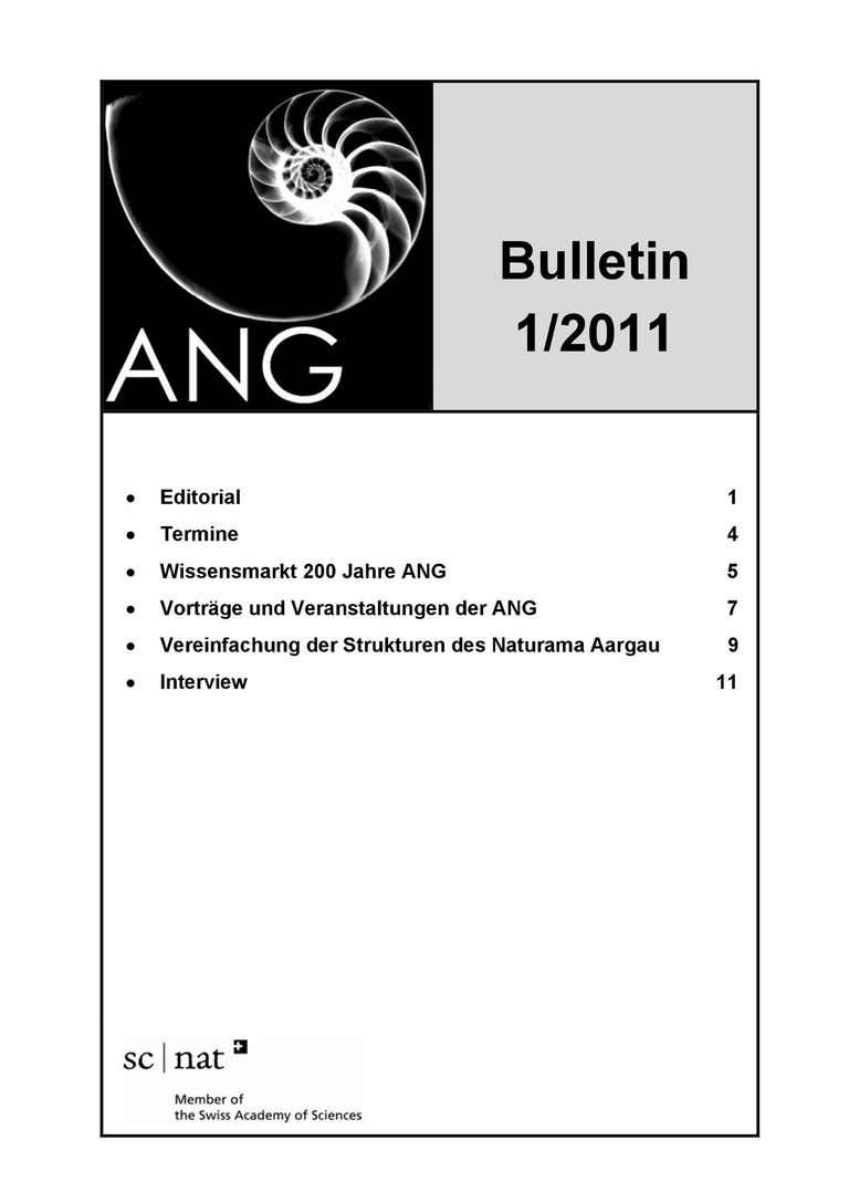 Teaser "ANG Bulletin 1/2011"