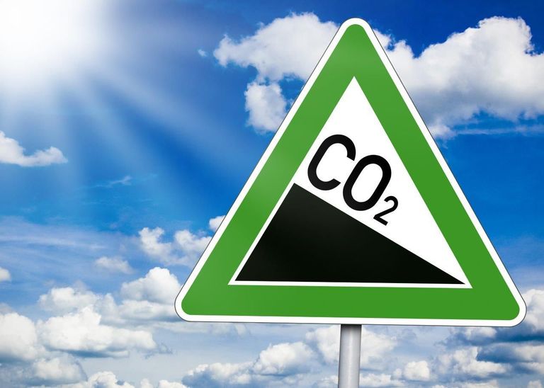 Sign with CO2