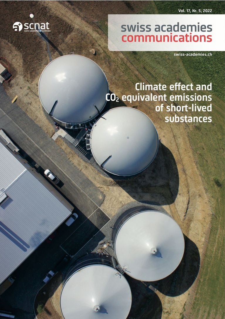 Climate effect and CO2 equivalent emissions of short-lived substances