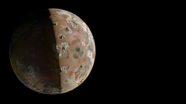 Bearbeitete Aufnahme von Io am 30. Dezember 2023