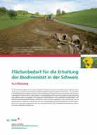 Flächenbedarf für die Erhaltung der Biodiversität in der Schweiz - Kurzfassung
