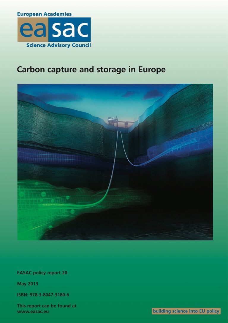 Rapport de l'EASAC "Carbon Capture and Storage in Europe"
