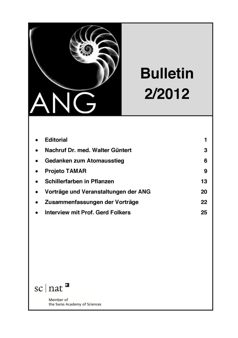 Teaser "ANG Bulletin 2/2012"