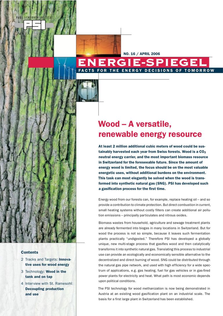Wood – A versatile, renewable energy resource