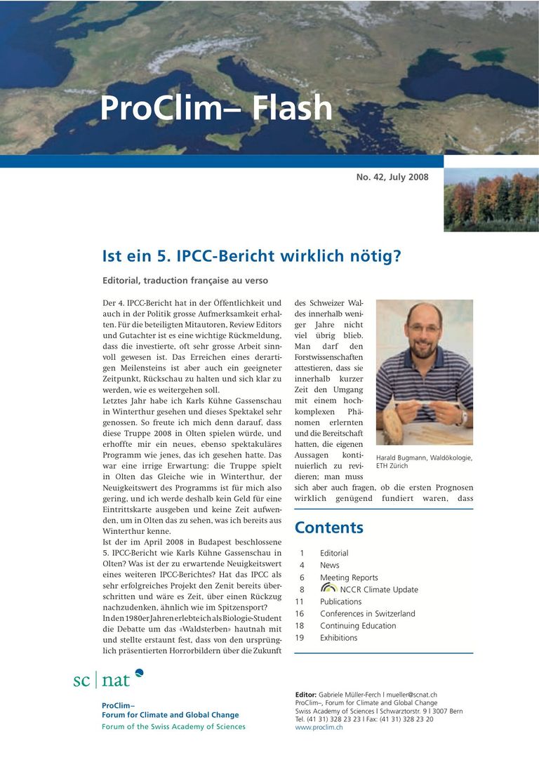 entire publication: ProClim- Flash 42 / Edito Harald Bugmann