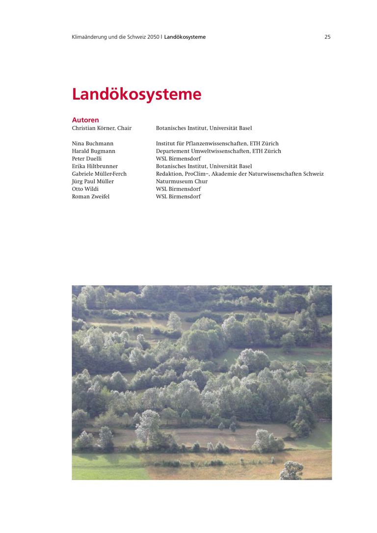 Kapitel aus CH2050: Landökosysteme