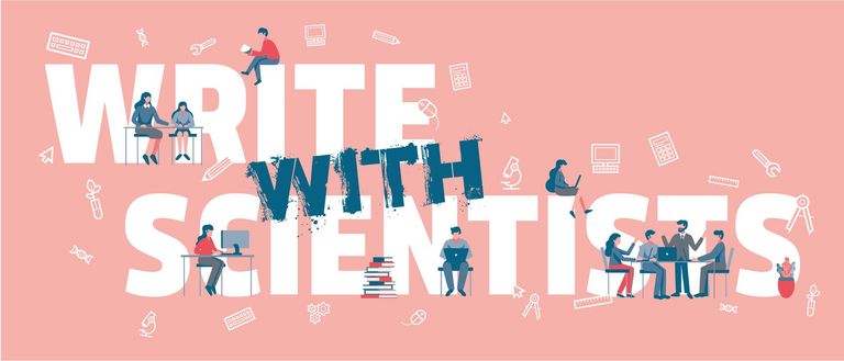 WRITE with SCIENTISTS logo