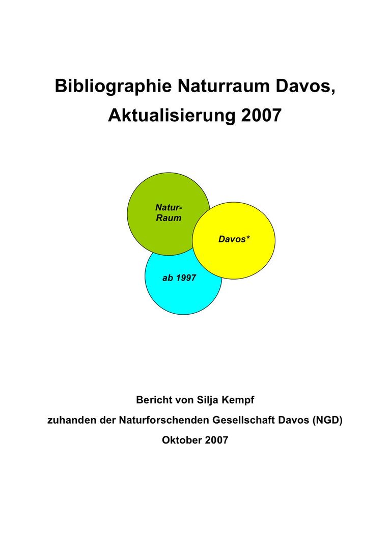 Bibliographie Naturraum Davos 2007