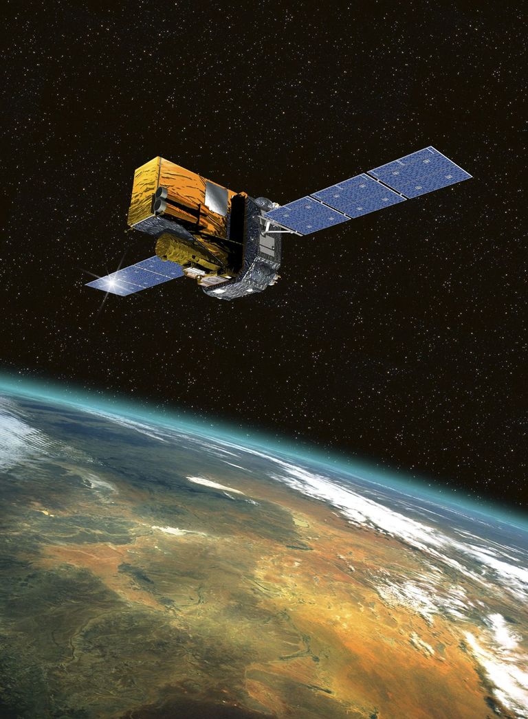 Der INTEGRAL Satellit kreist seit 2002 um die Erde.