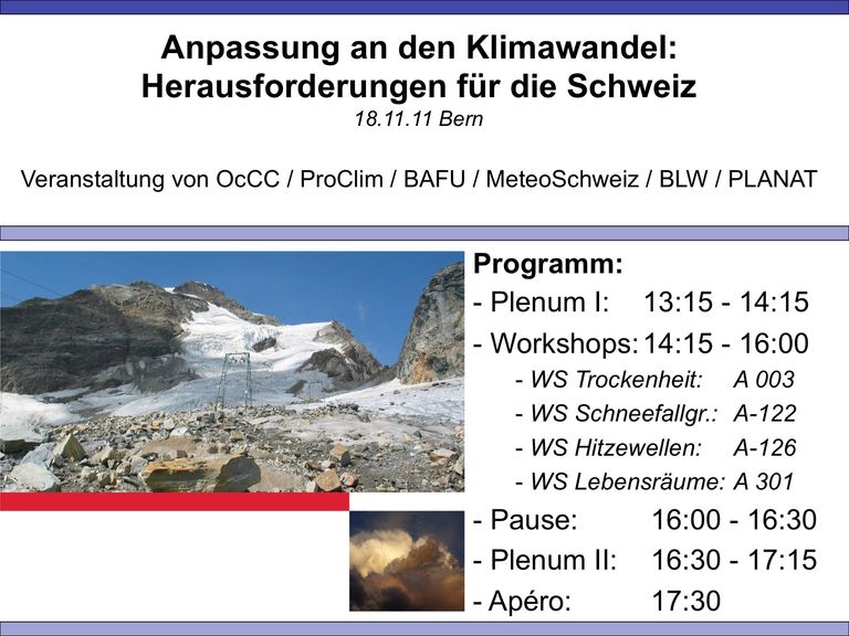 Programm: Plenum Präsentationen