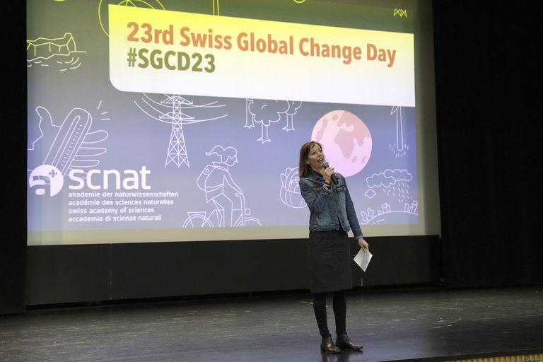 ProClim president Karin Ingold opened the 23rd Swiss Global Change Day #SGCD23