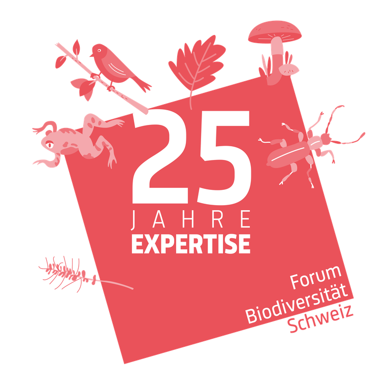 Logo 25 Jahre Forum Biodiversität Schweiz