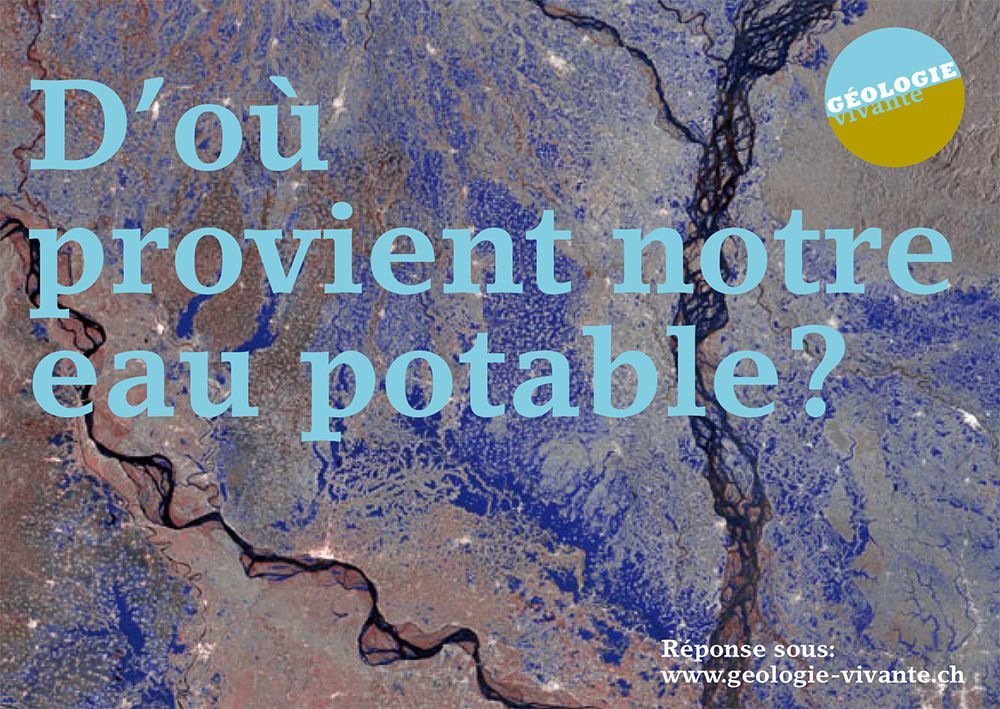 Carte postale Géologie Vivante «D'où provient notre eau potable?»