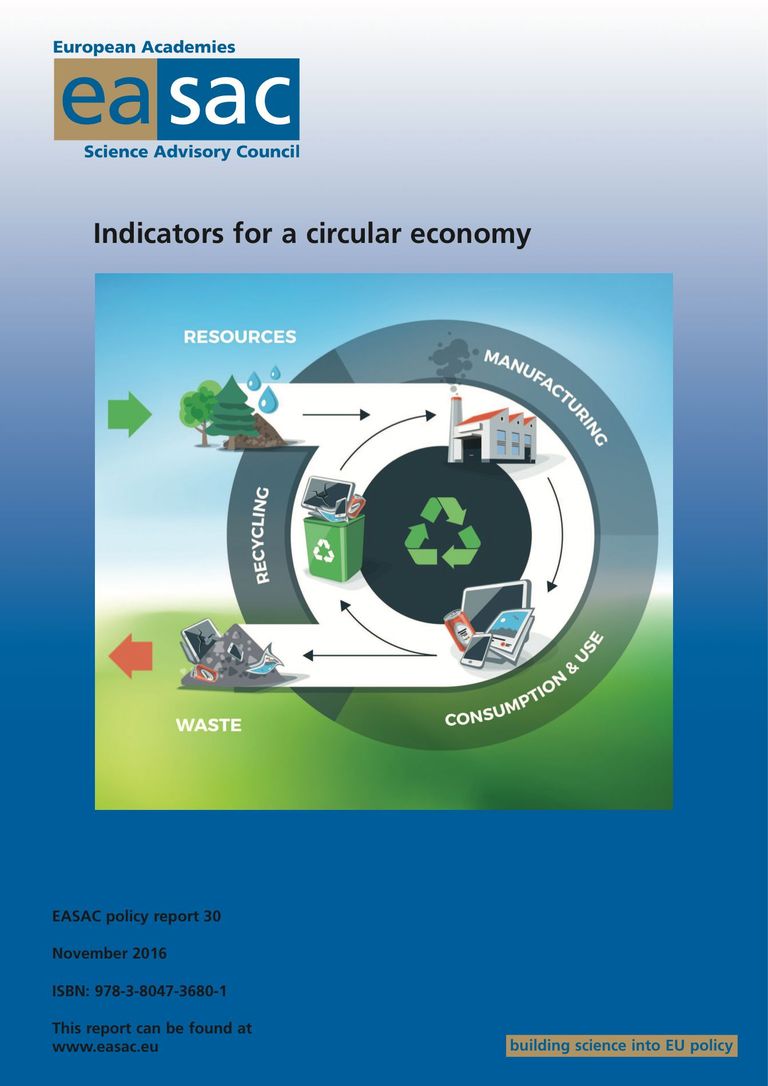 Rapport de l'EASAC "Indicators for a circular economy"