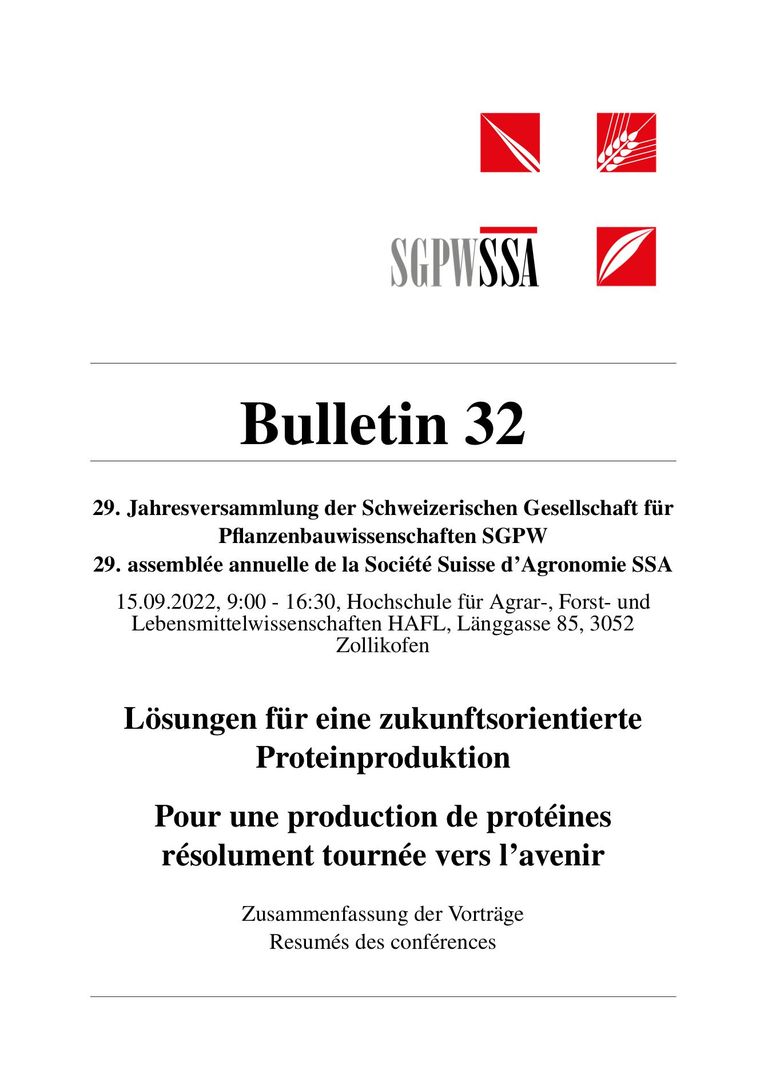 Bulletin 32 - SGPW-SSA Jahrestagung 2022