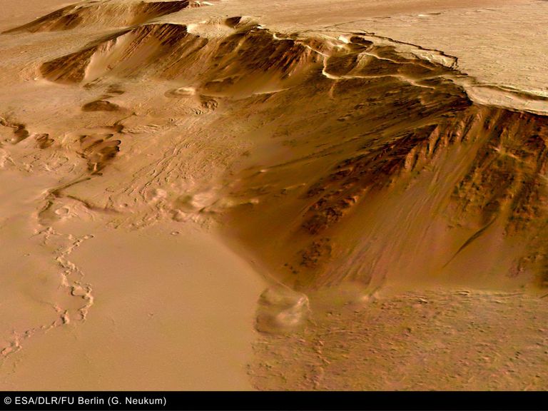 Eastern flank of Olympus Mons.