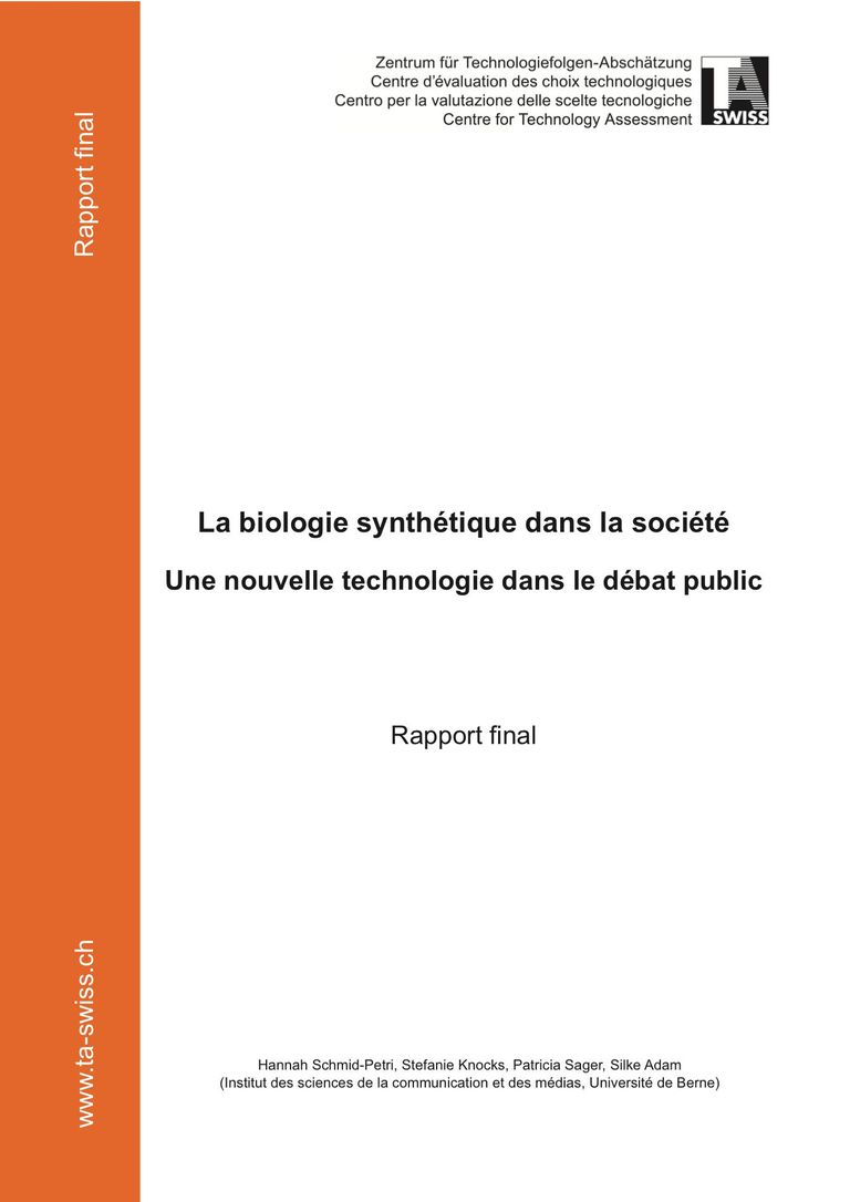 TA-SWISS (2014) La biologie synthétique dans la société