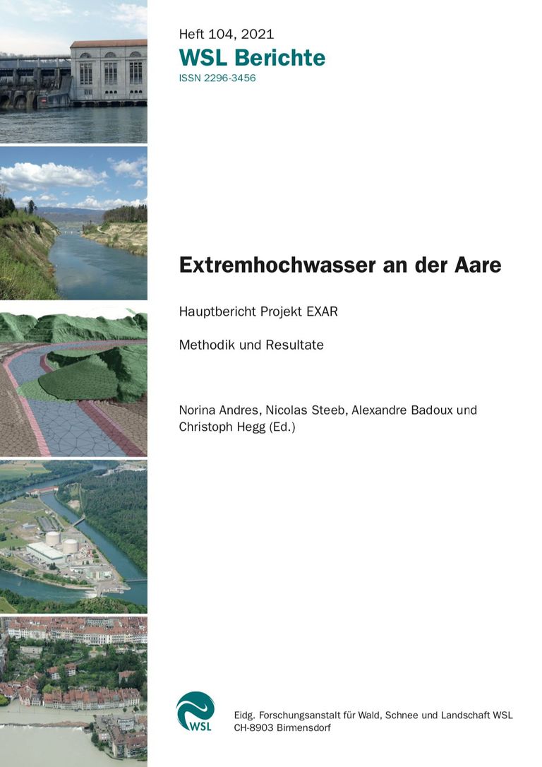 Andres, N.; Steeb, N.; Badoux, A.; Hegg, Ch. (Ed.) 2021: Extremhochwasser an der Aare. Hauptbericht Projekt EXAR. Methodik und Resultate. WSL Ber. 104. 226 S.