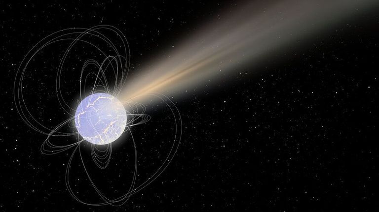 Artist's impression of a radio bursting magnetar