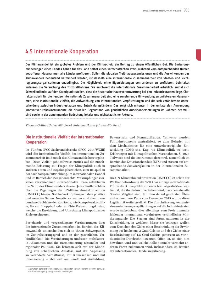Kapitel Internationale Kooperation
