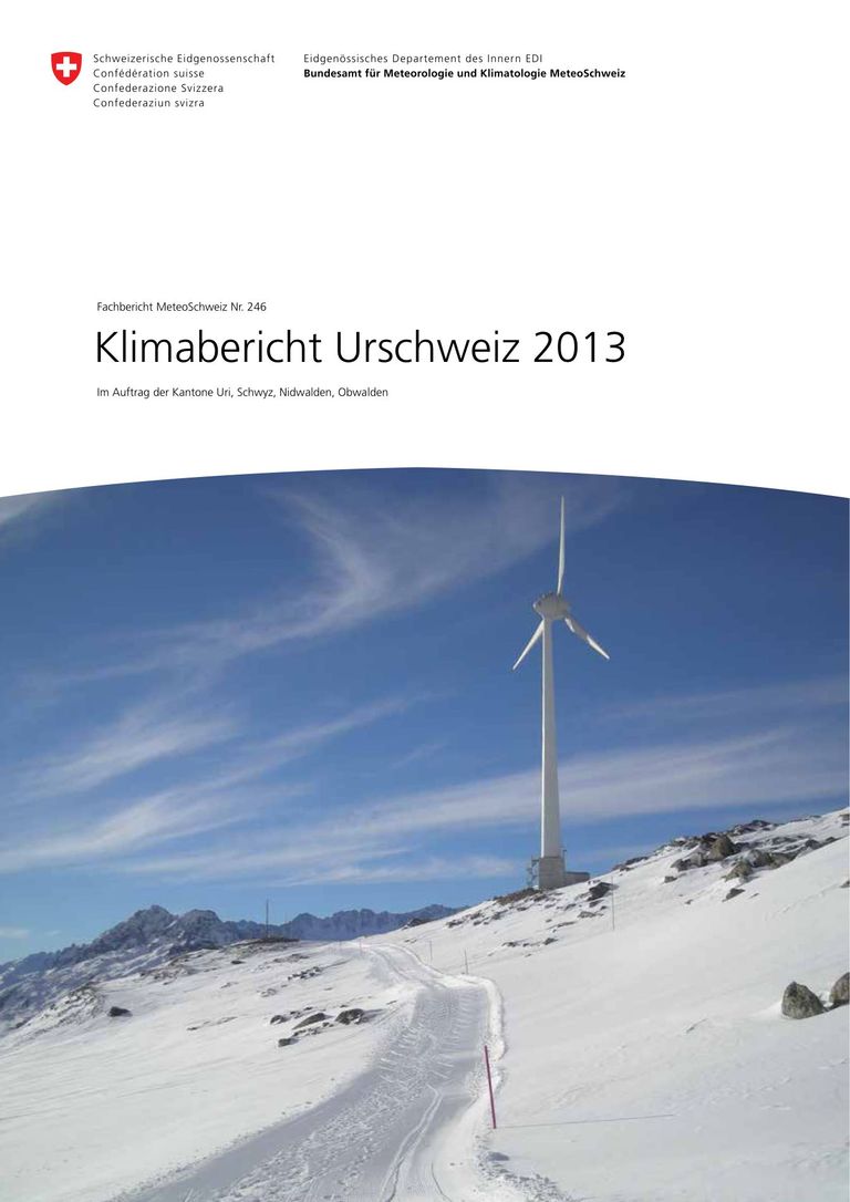 Bericht herunterladen: Klimabericht Urschweiz 2013