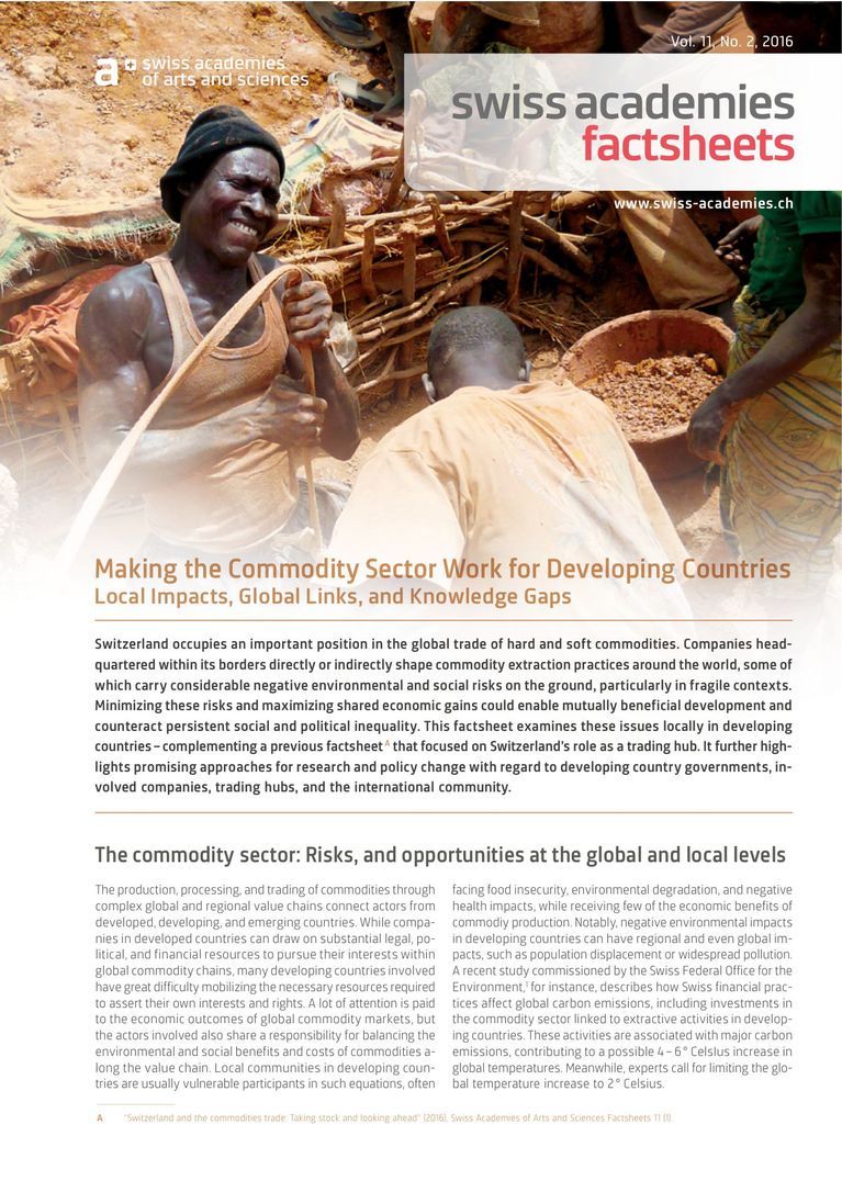 Making the Commodity Sector Work for Developing Countries